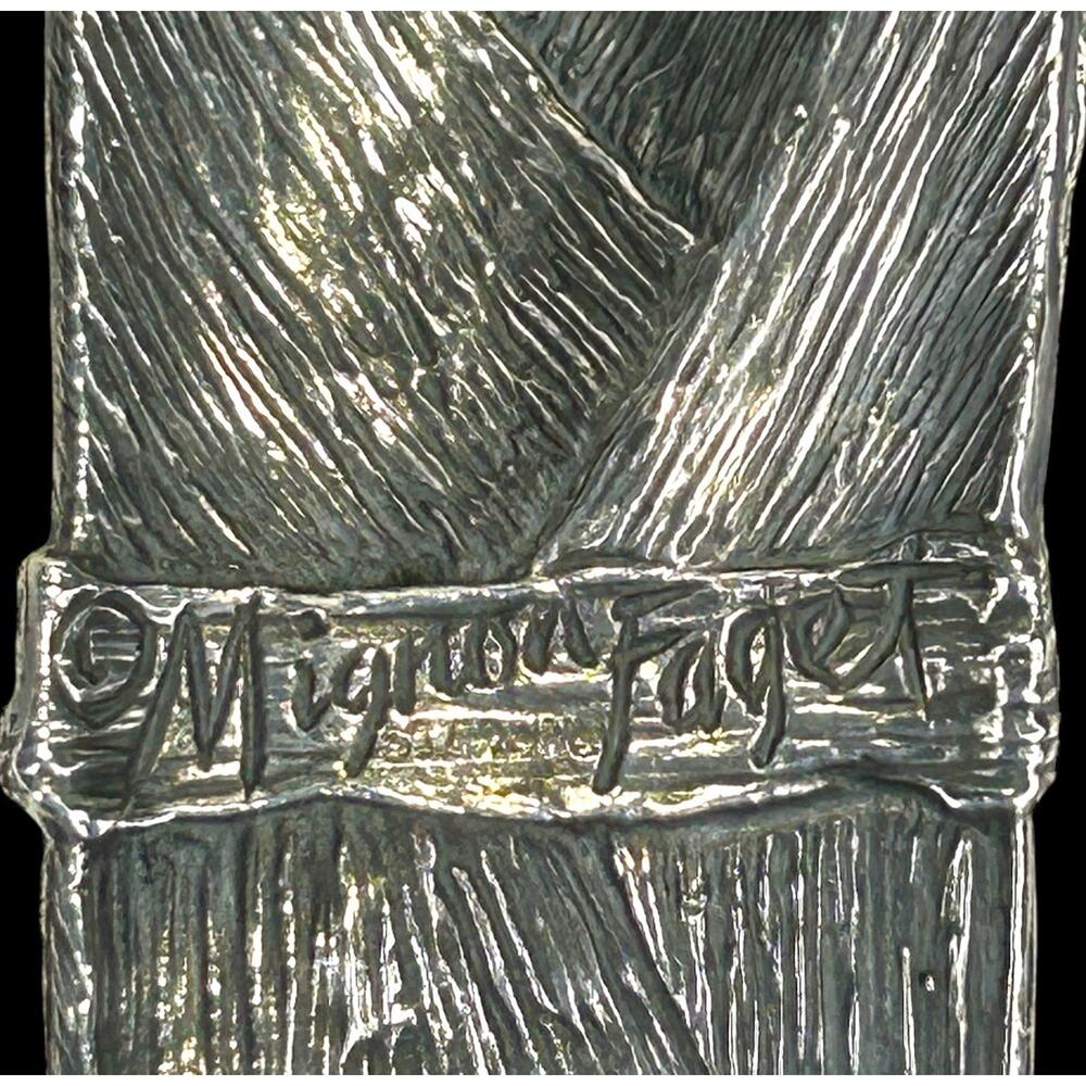 Vtg Mignon Faget Brooch Pin 925 Sterling Retired Zea Holoch Husk 1988 Collection - Picture 9 of 12